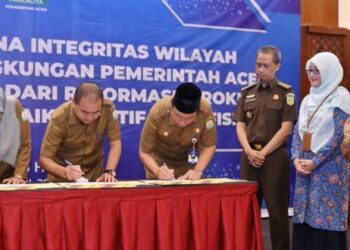 Pemerintah Aceh Lakukan Pencanangan Zona Integritas Wilayah Bebas Korupsi, Dimulai oleh Tiga SKPA