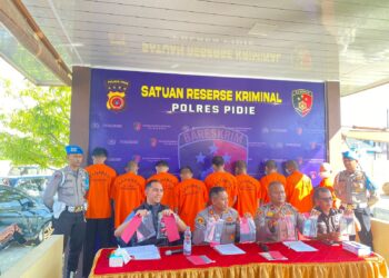 Polres Pidie Meringkus 13 Pelaku Judi Online Higgs Domino