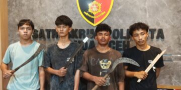 Tim Rimueng Amankan 14 Pelaku dan Tujuh Bilah Sajam Pasca Pembacokan Warga