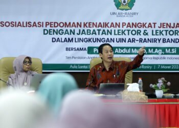 UIN Ar-Raniry Gelar Sosialisasi Pedoman Kenaikan Pangkat Jabatan Dosen dan FGD Penyusunan Renstra