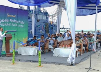 Perdana, Aceh Kirim 3.500 Ton Sulfur ke Provinsi Riau via Pelabuhan Kuala Langsa