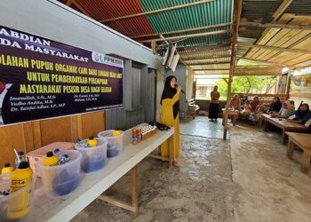 Pelatihan Pengolahan Limbah Perikanan Menjadi Pupuk Organik Cair di Desa Hagu Selatan, Lhokseumawe