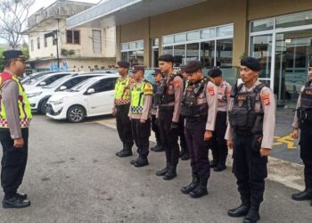 Apel Pengamanan Rapat Pleno DPT di Banda Aceh Jelang Pilkada 2024