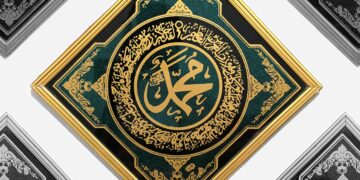 a set of four arabic calligraphys on a white background