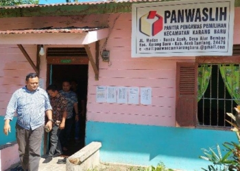 Laporan Perusakan APK oleh Tim Bustami-Fadhil ke Panwaslih Aceh Tamiang