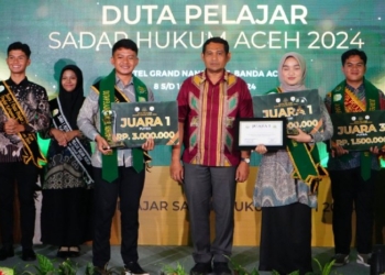 Raihan dan Nadya Dinobatkan sebagai Duta Pelajar Sadar Hukum 2024