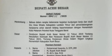 Sebanyak 10 Pejabat Eselon 2 Pemkab Aceh Besar Diduga Lakukan Studi Tiru Ke Lombok hanya Kamuflase Untuk Memenuhi Hajatan Kawinan Anak Pejabat