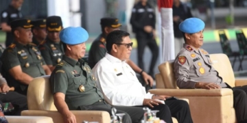 Plt Sekda Alhudri Hadiri Upacara Pemberangkatan Satgas Yonmek TNI Konga untuk Misi Perdamaian ke Lebanon