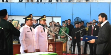 Syech Muharram dan Syukri A Jalil Dilantik sebagai Bupati dan Wakil Bupati Aceh Besar Periode 2025-2030