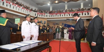 Lantik Bupati dan Wakil Bupati Abdya, Gubernur Paparkan Peluang dan Tantangan Majukan Aceh