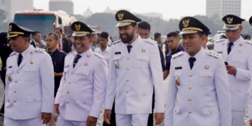 Muzakir Manaf – Fadhlullah Hadiri Pelantikan Kepala Daerah se Indonesia di Jakarta