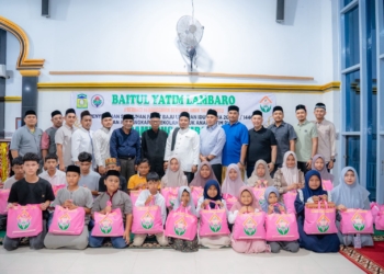 Baitul Yatim Lambaro Salurkan Santunan Lebaran dan Perlengkapan Sekolah untuk 28 Anak Yatim Piatu