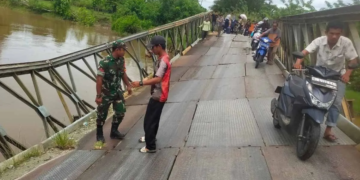 Warga Diimbau Waspada, Jembatan Desa Lalla Simeulue Nyaris Ambruk