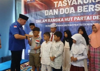 DPD Demokrat Aceh Rayakan HUT ke-24 dengan Santuni Anak Yatim