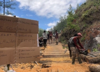 Warga Empat Desa di Linge Perbaiki Jalan Takengon–Gayo Lues Secara Swadaya