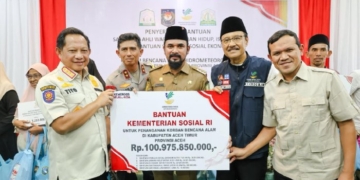 Bupati Aceh Timur Sambut Mendagri dan Mensos, Bantuan Bencana Rp100 Miliar Disalurkan