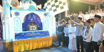 Sekda Aceh Lepas Pawai Takbir Idul Fitri 1447 H di Masjid Raya Baiturrahman