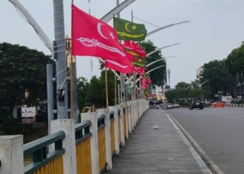 Alam Peudeung Berkibar di Pusat Kota Banda Aceh